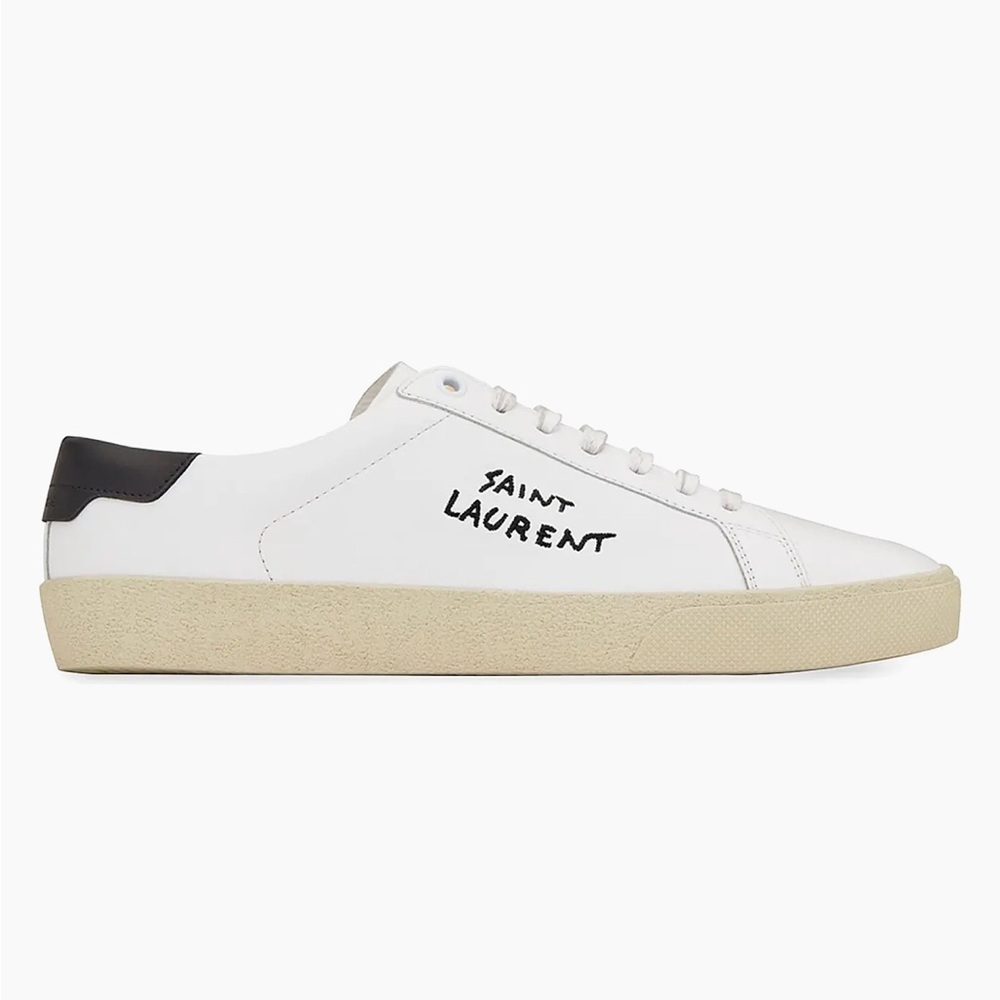 Saint Laurent White Leather Sneakers